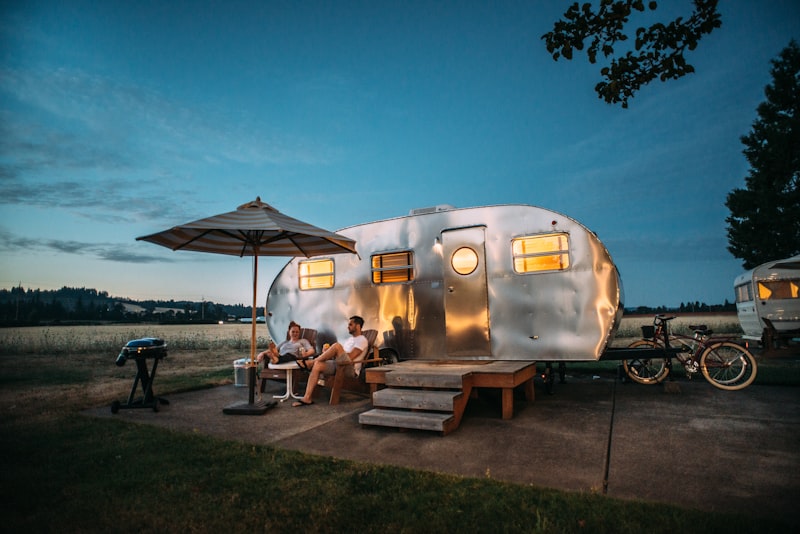 Hardstanding caravan pitch with electric hookup